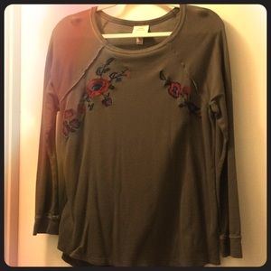 Knox Rose Floral French Terry Top